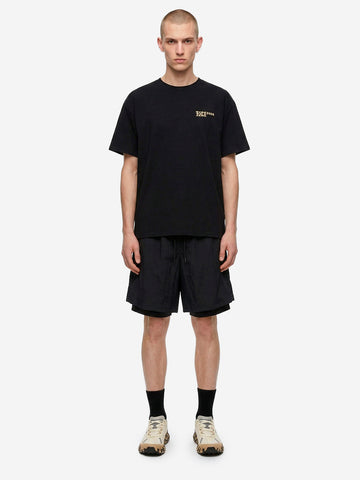 F/CE Shorts tecnici ampi in mesh layered Nero