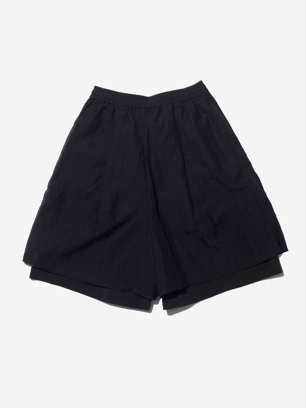 F/CE Shorts tecnici ampi in mesh layered Nero Urbanstaroma