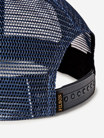 FILSON Cappello 'diamond trucker' blu con mesh laterale Blu