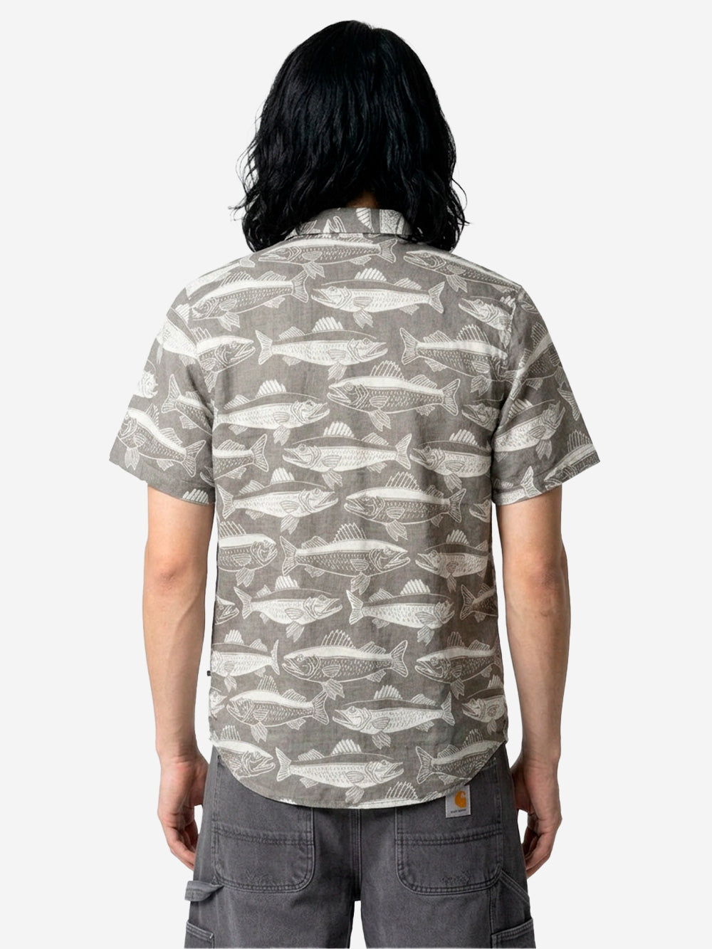 FILSON Camicia a manica corta 'Twin Lakes' in tessuto coolmax con tasche Grigia bianca Urbanstaroma