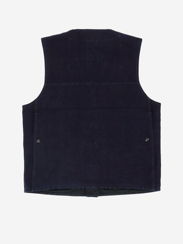 FILSON Gilet in tela fitta indigo con finitura irorepellente e tasche Blu