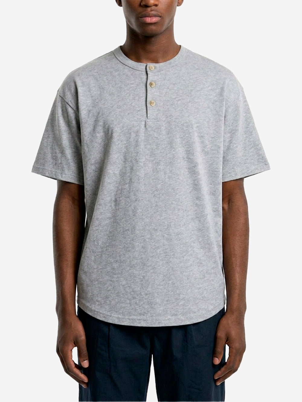 FRIZMWORKS T-shirt grigia con collo Hanley Grigio Urbanstaroma