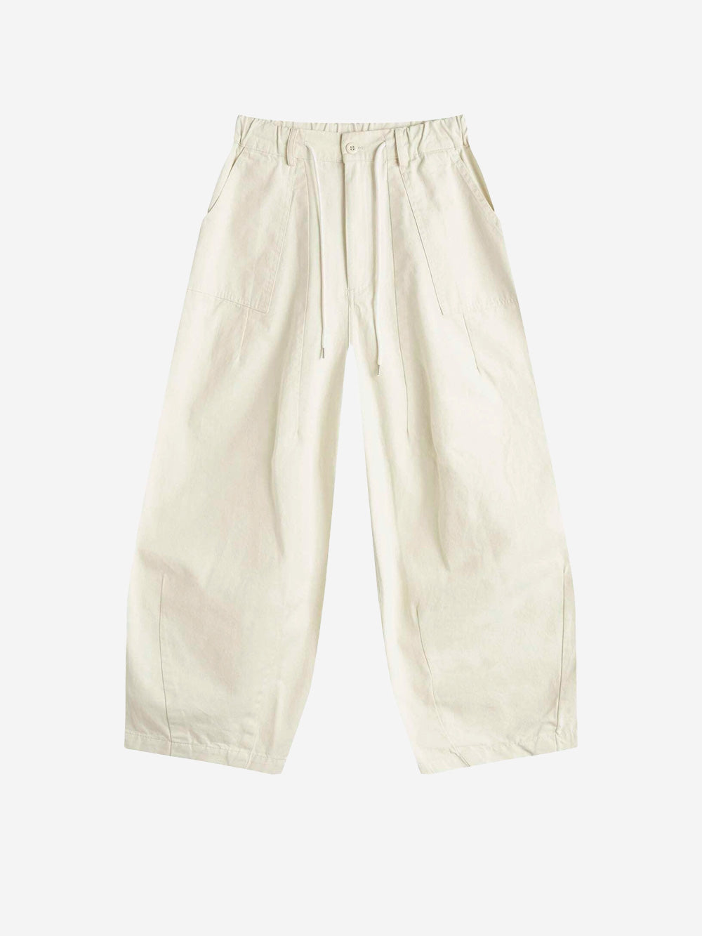 FRIZMWORKS Pantaloni Balloon avorio in twill di cotone avorio Urbanstaroma