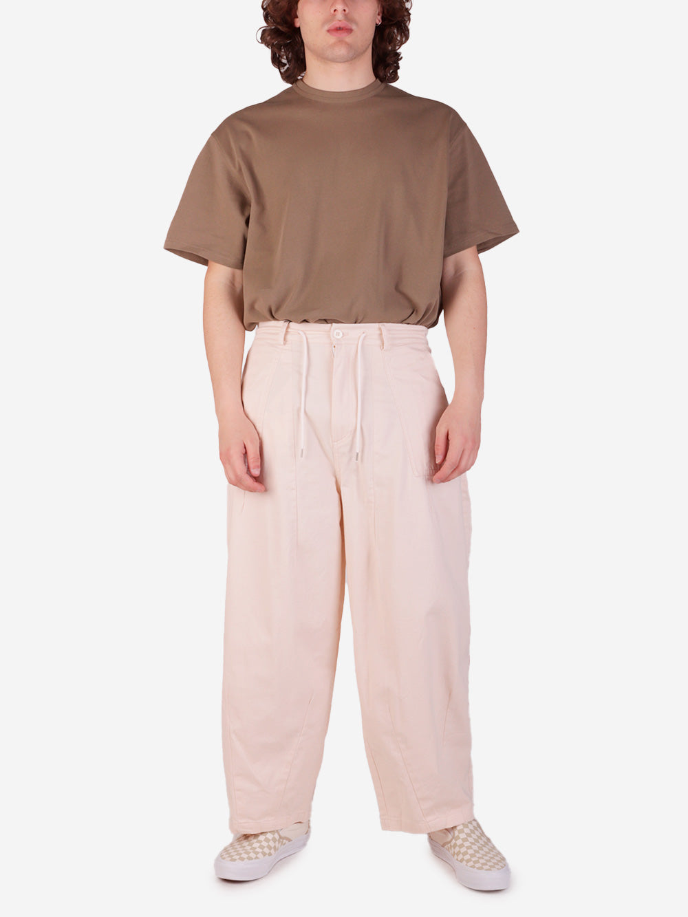 FRIZMWORKS Pantaloni Balloon avorio in twill di cotone avorio Urbanstaroma