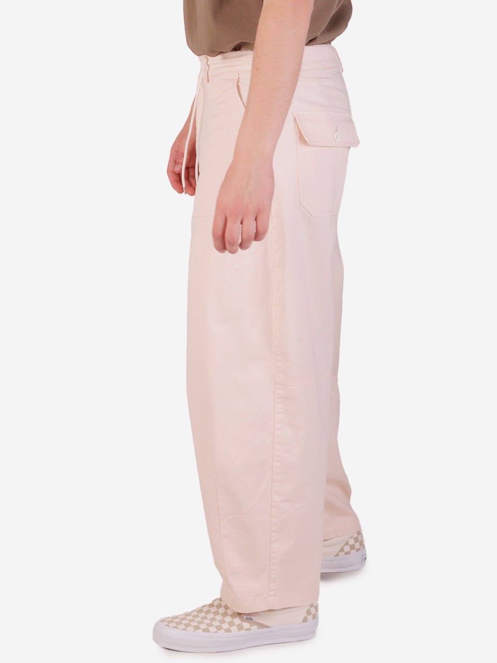 FRIZMWORKS Pantaloni Balloon avorio in twill di cotone avorio Urbanstaroma