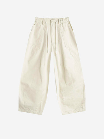 FRIZMWORKS Pantaloni Balloon avorio in twill di cotone avorio