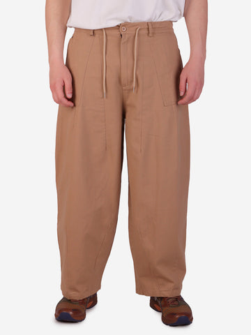 FRIZMWORKS Pantaloni beige Balloon in twill di cotone Beige