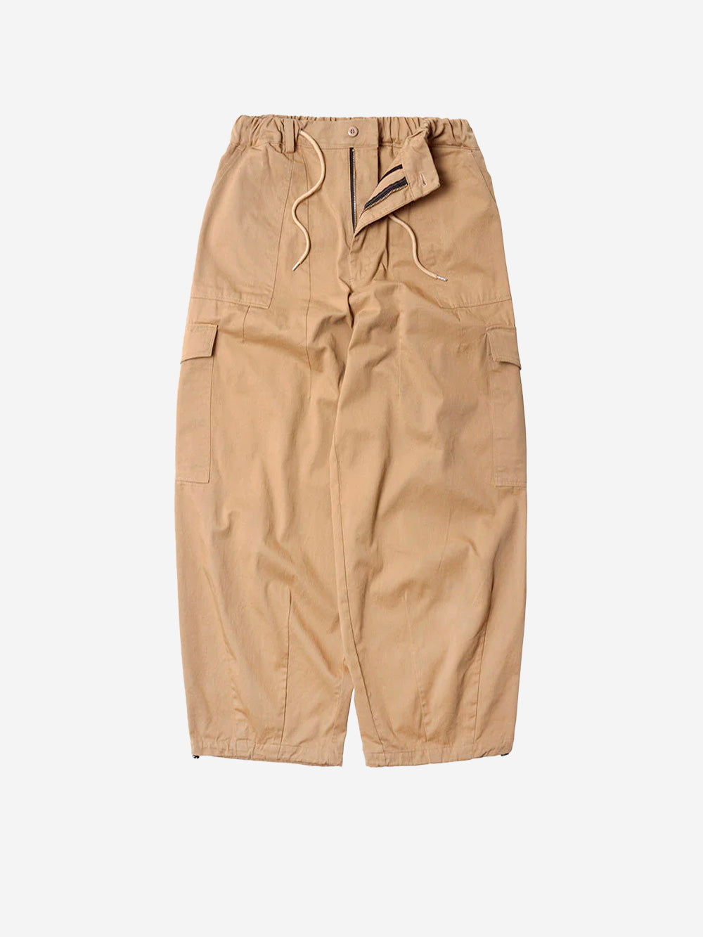 FRIZMWORKS Pantaloni cargo ballonn beige in twill di cotone Beige Urbanstaroma