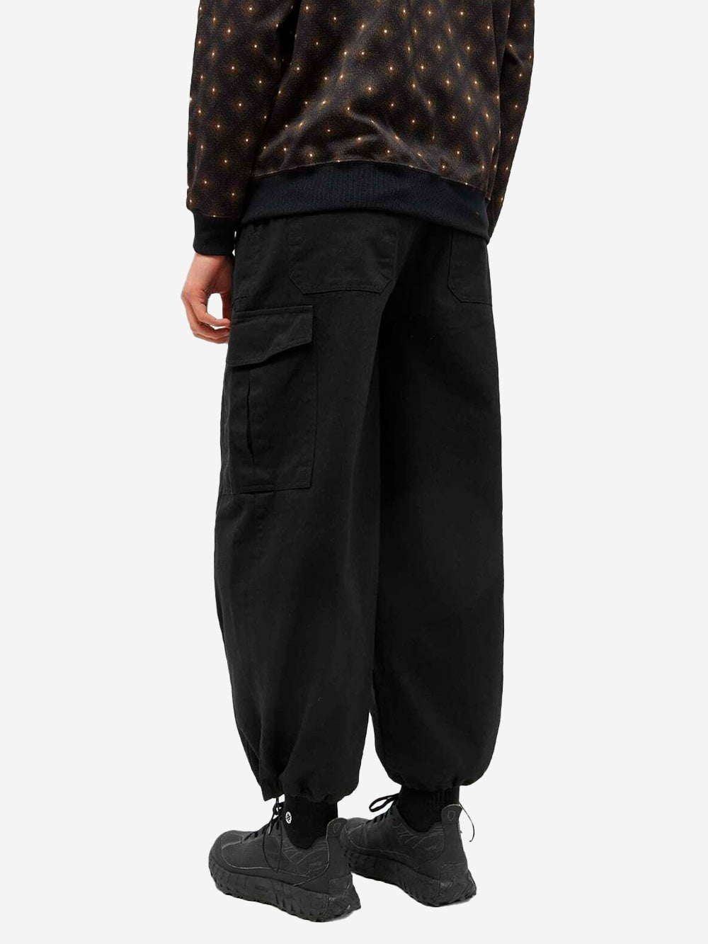 FRIZMWORKS Pantaloni twill cargo Balloon neri Nero Urbanstaroma