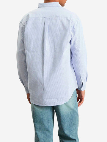 FRIZMWORKS Camicia oversize OG stripe Bianco blu
