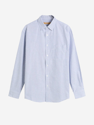 FRIZMWORKS Camicia oversize OG stripe Bianco blu