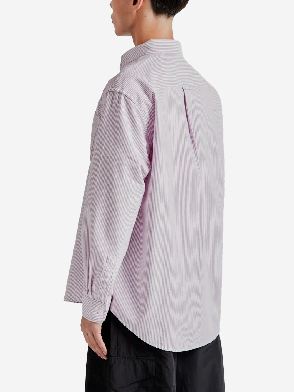 FRIZMWORKS Camicia oversize OG stripe viola Bianco viola Urbanstaroma