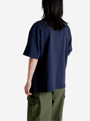 FRIZMWORKS T-shirt blu oversize og double rib Blu