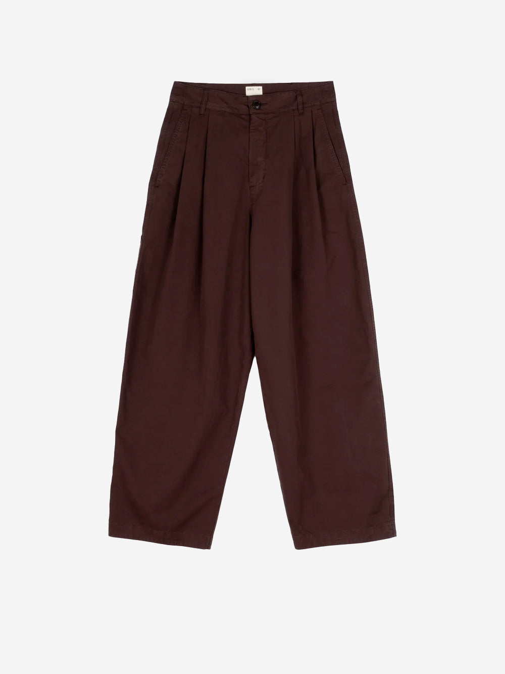 GIRLS OF DUST Pantaloni marroni wide pleated 'Ambassador' Caffe' Urbanstaroma