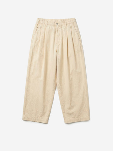 GIRLS OF DUST Pantaloni beige a gamba larga 'British Worker' in misto lino Beige