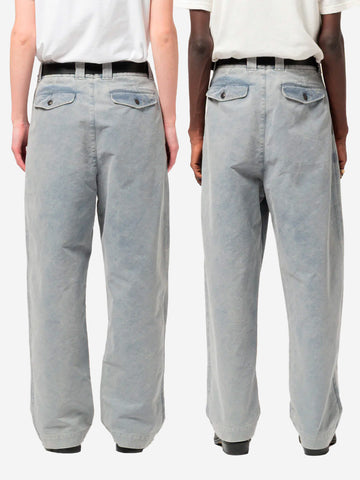 GIRLS OF DUST Pantaloni Wide Leg in Cotone Nebraska blu Celeste