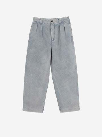 GIRLS OF DUST Pantaloni Wide Leg in Cotone Nebraska blu Celeste