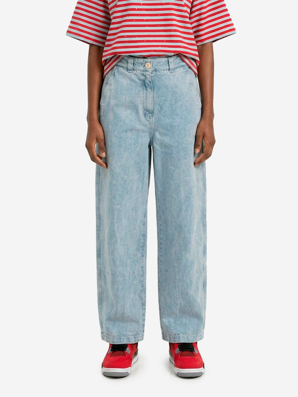 GIRLS OF DUST Chino 'Submarine' in denim blu perla Blue Urbanstaroma
