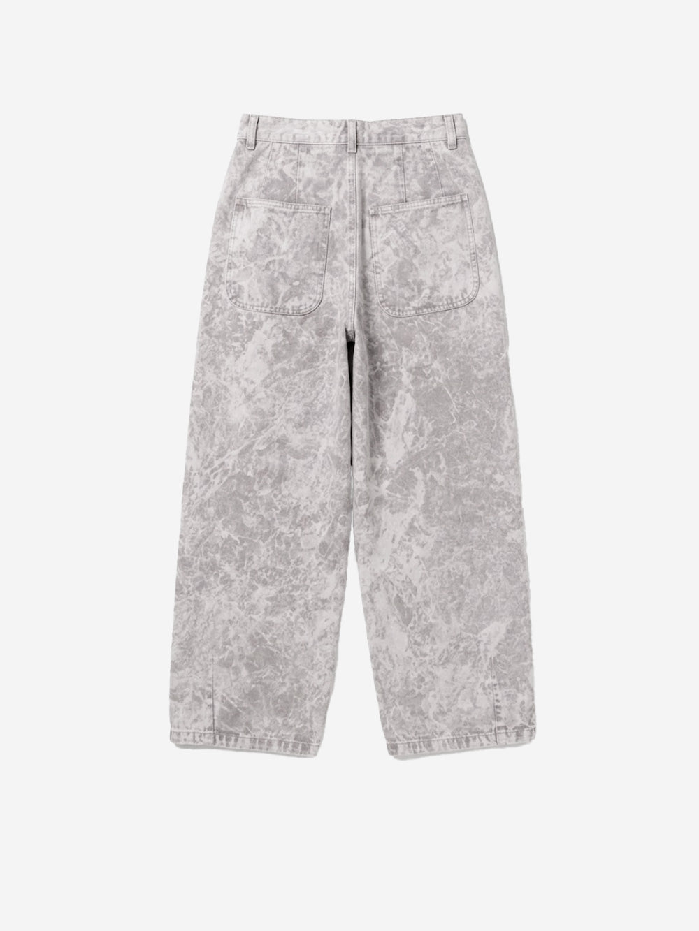 GIRLS OF DUST Chino a gamba ampia 'Atlantide' in tela color marmo Grigio Urbanstaroma