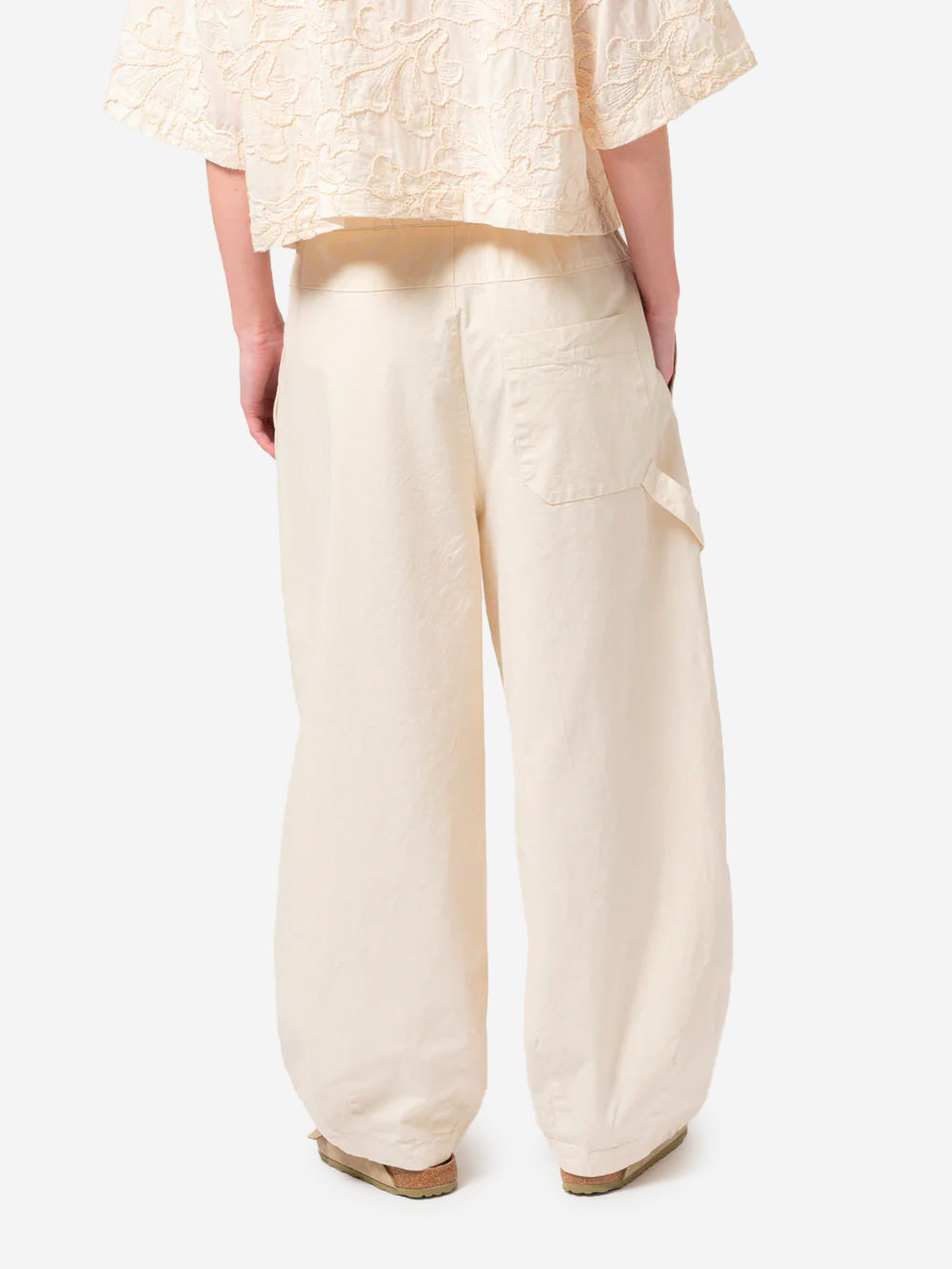GIRLS OF DUST Pantaloni 'Sultan' con gamba a palloncino in misto lino White Urbanstaroma