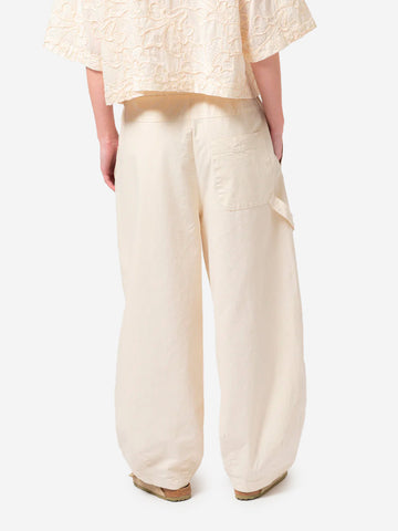 GIRLS OF DUST Pantaloni 'Sultan' con gamba a palloncino in misto lino White