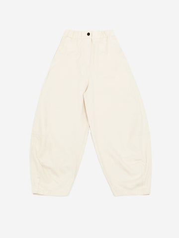 GIRLS OF DUST Pantaloni 'Sultan' con gamba a palloncino in misto lino White