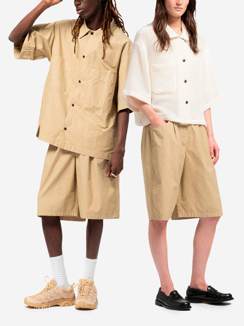 GIRLS OF DUST Bermuda Riviera in cotone beige Beige Urbanstaroma