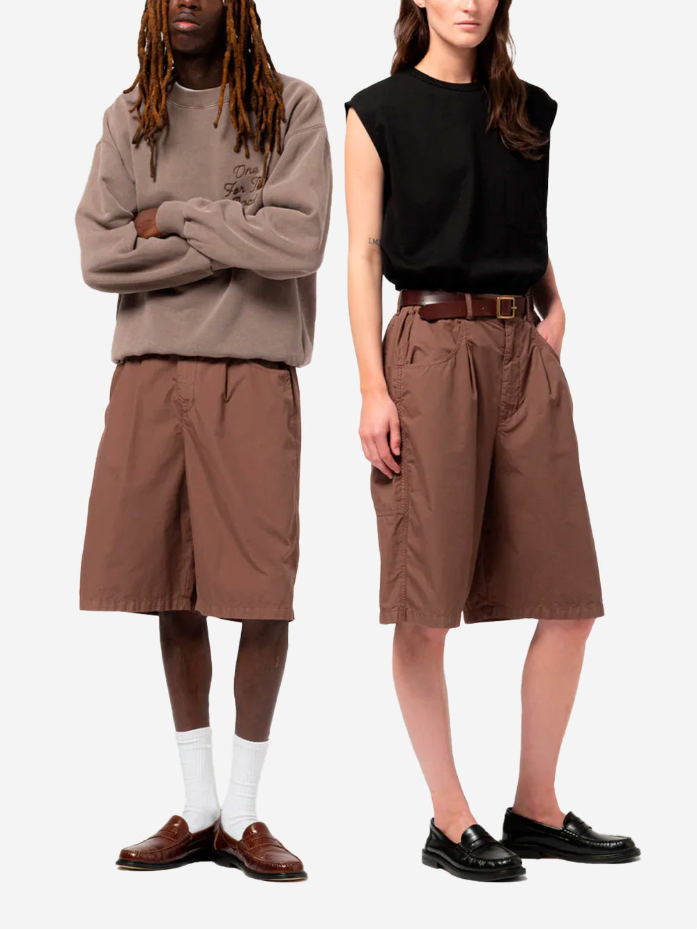GIRLS OF DUST Bermuda Riviera in cotone marrone Marrone Urbanstaroma
