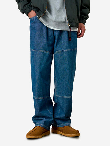 GRAMICCI Pantaloni blu 'Double Knee' in Japanese Chambray Blu
