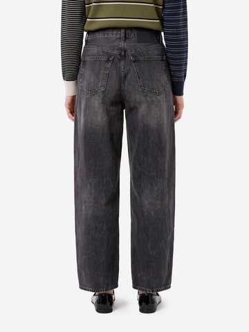 HAIKURE Jeans 'Bethany' neri cropped a gamba ampia Black