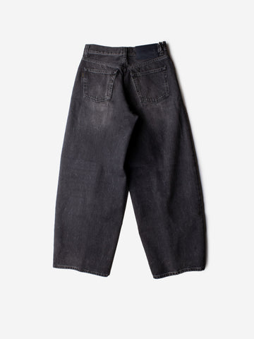 HAIKURE Jeans 'Bethany' neri cropped a gamba ampia Black