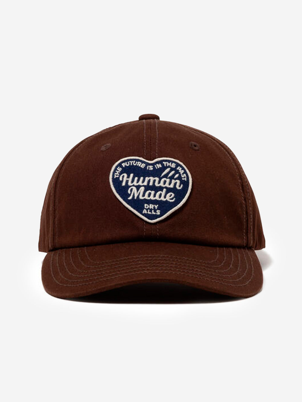 HUMAN MADE Cappello marrone a 6 pannelli con patch a forma di cuore Marone Urbanstaroma