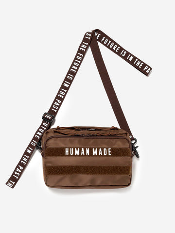 HUMAN MADE 'Military Pouch' Borsa a tracolla piccola marrone in nylon Marrone