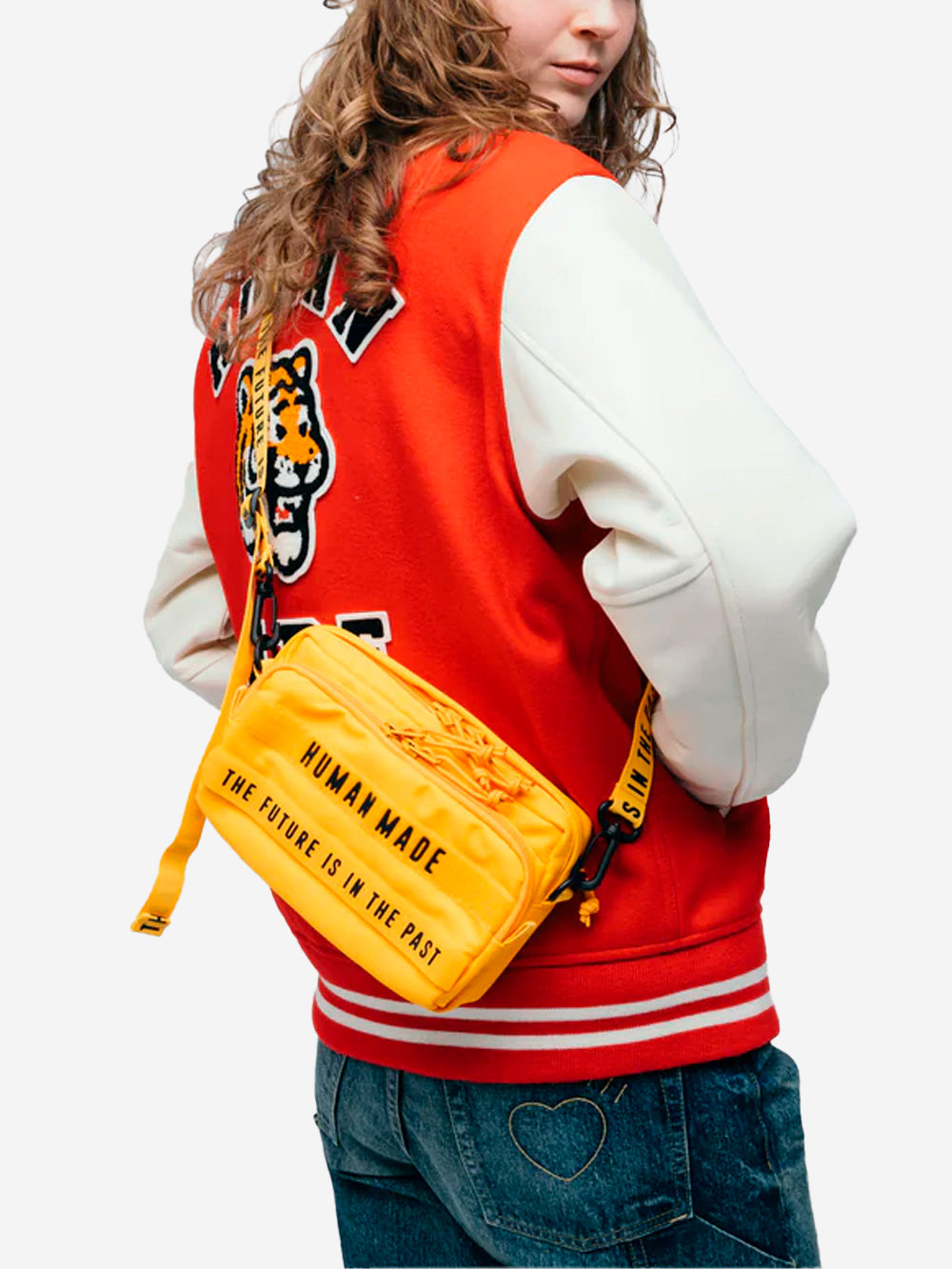 HUMAN MADE 'Military Pouch' Borsa a tracolla piccola gialla in nylon Giallo Urbanstaroma