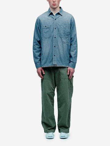 HUMAN MADE Camicia Mlitary Chambray blu Blu