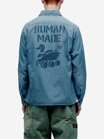 HUMAN MADE Camicia Mlitary Chambray blu Blu