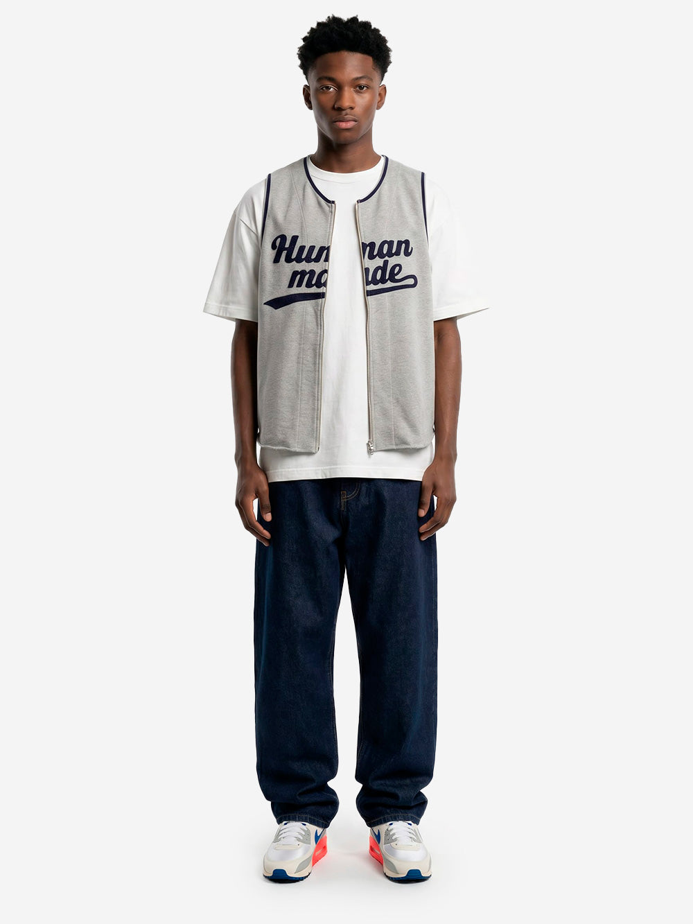HUMAN MADE Gilet grigio 'Baseball Shirt' Grigio Urbanstaroma