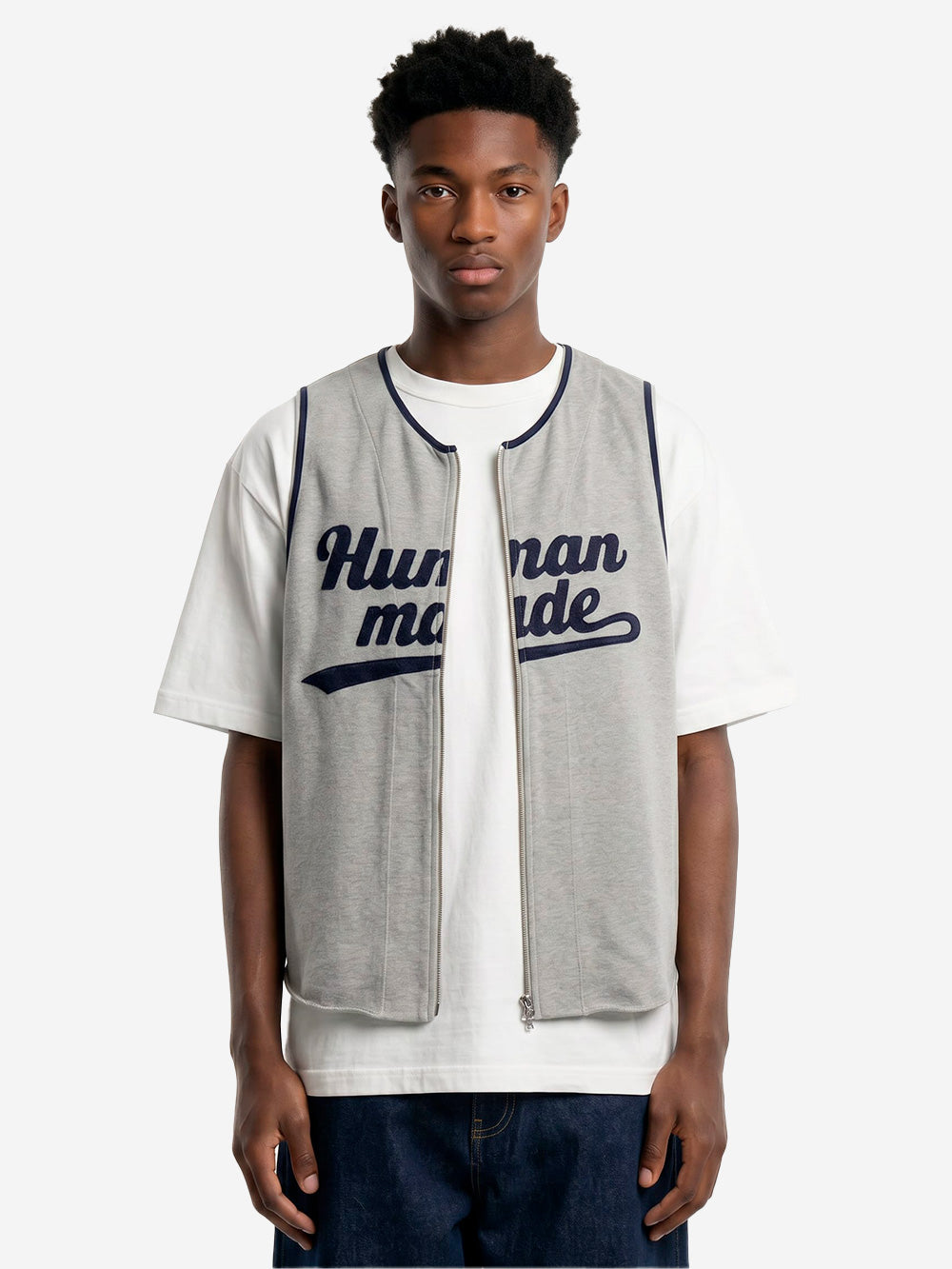 HUMAN MADE Gilet grigio 'Baseball Shirt' Grigio Urbanstaroma