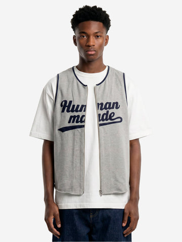 HUMAN MADE Gilet grigio 'Baseball Shirt' Grigio