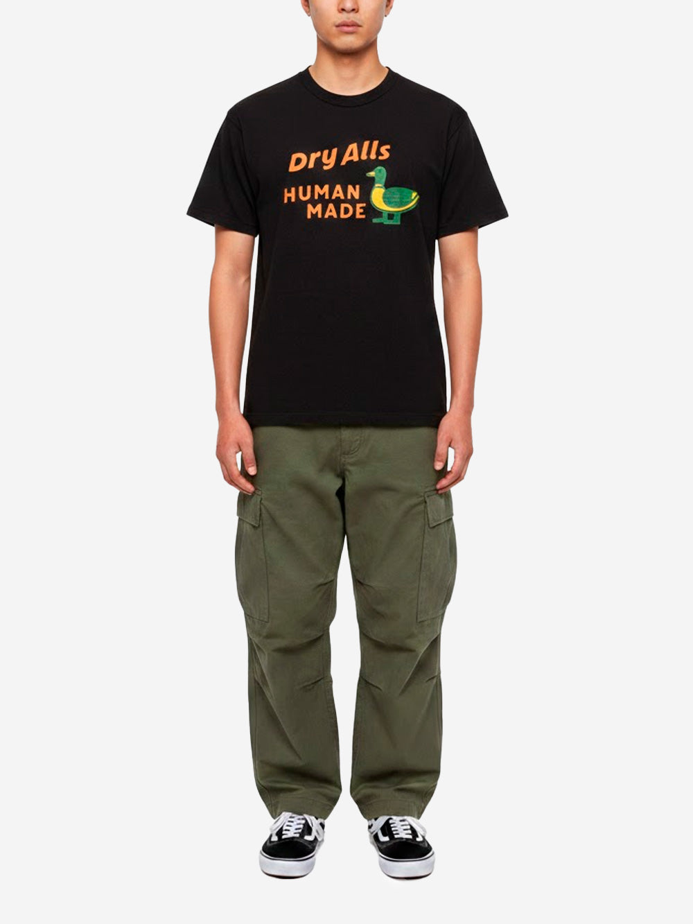 HUMAN MADE T-shirt nera con grafica duck e heart logo Nero Urbanstaroma