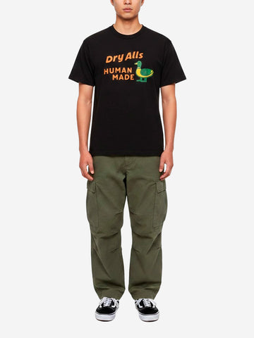 HUMAN MADE T-shirt nera con grafica duck e heart logo Nero