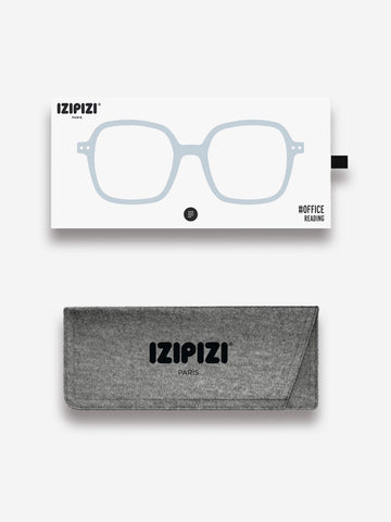 IZIPIZI Occhiali da lettura celesti ghiaccio 'Office' forma quadrata oversize Blue