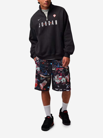 JORDAN Shorts Cat Scratch con stampa Flight Nero