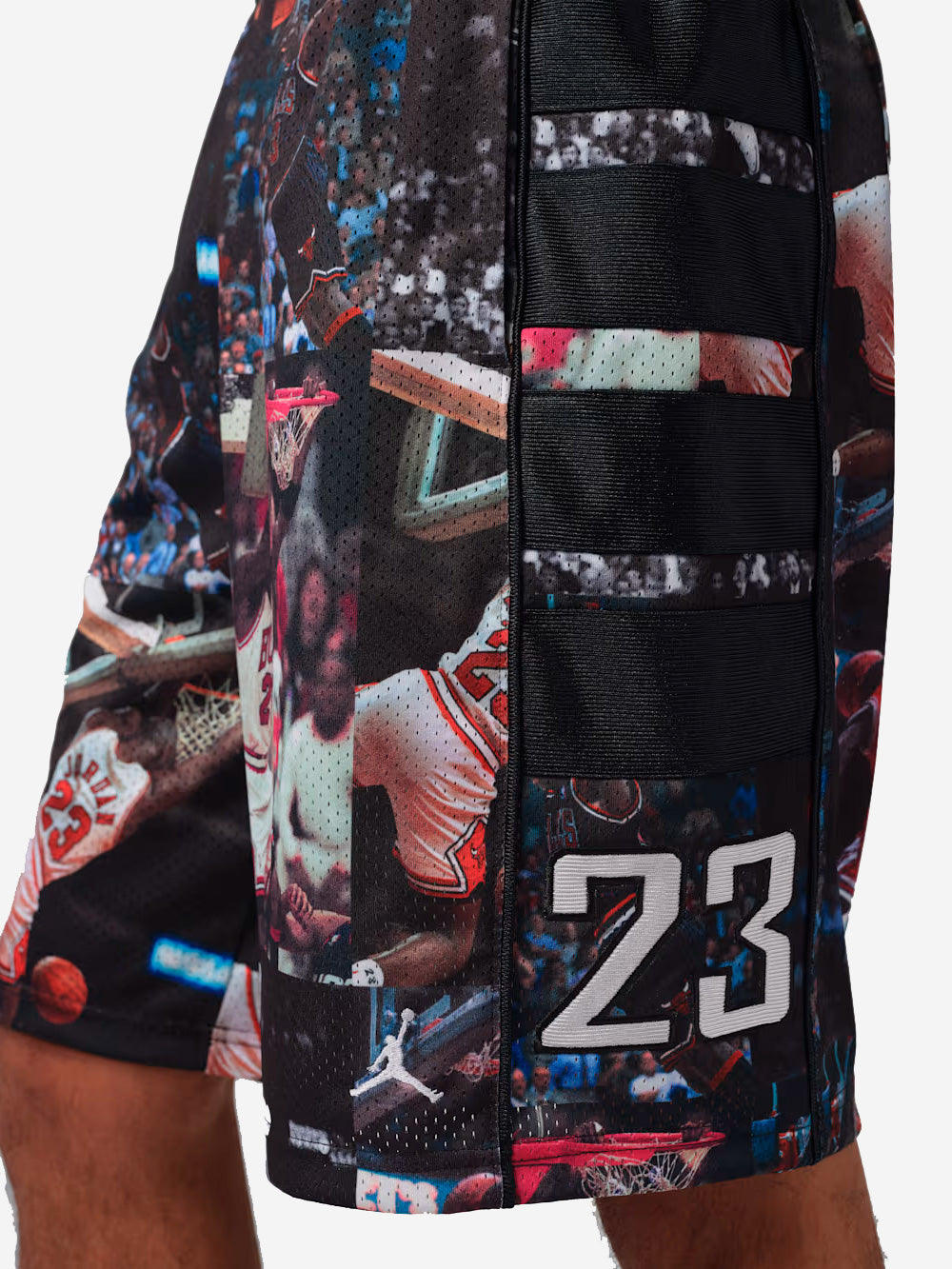 JORDAN Shorts Cat Scratch con stampa Flight Nero Urbanstaroma