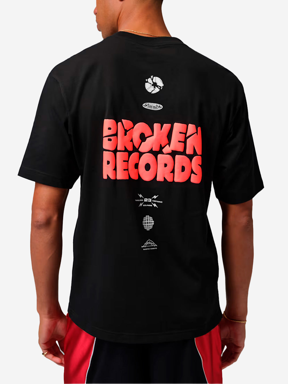 JORDAN T-shirt nera con grafica 'Broken Records' Nero Urbanstaroma