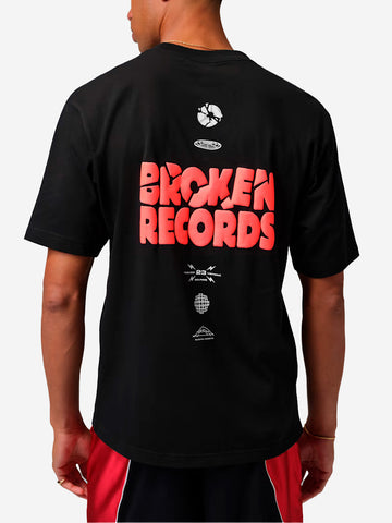 JORDAN T-shirt nera con grafica 'Broken Records' Nero