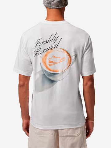 JORDAN T-shirt bianca 'Latte Art' con grafica AJ3 Bianco
