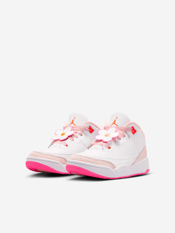 JORDAN Air Jordan 3 Retro 'Pearl Pink Hyper Orange' Bambini piccoli Bianco rosa