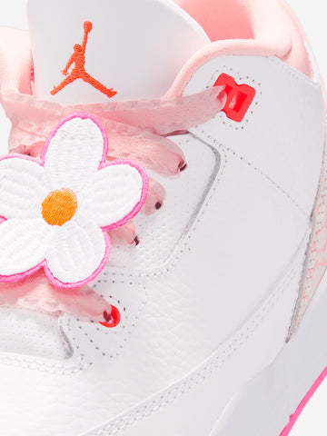 JORDAN Air Jordan 3 Retro 'Pearl Pink Hyper Orange' Bambini piccoli Bianco rosa