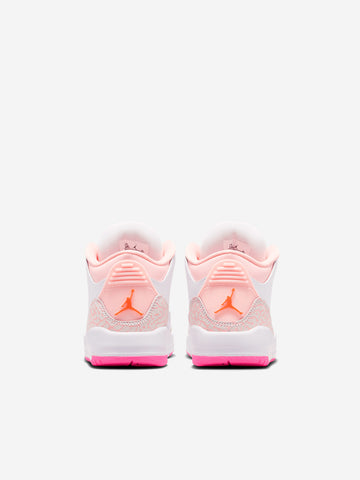 JORDAN Air Jordan 3 Retro 'Pearl Pink Hyper Orange' Bambini piccoli Bianco rosa